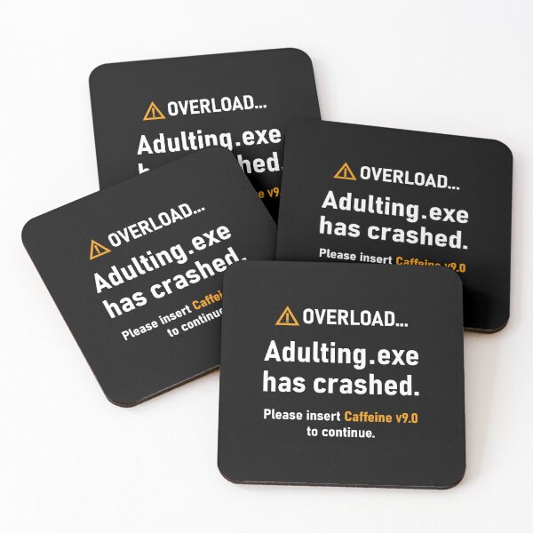 Item preview, Adulting EXE Has Crashed Funny Tech Graphic designed and sold by BlendArts.