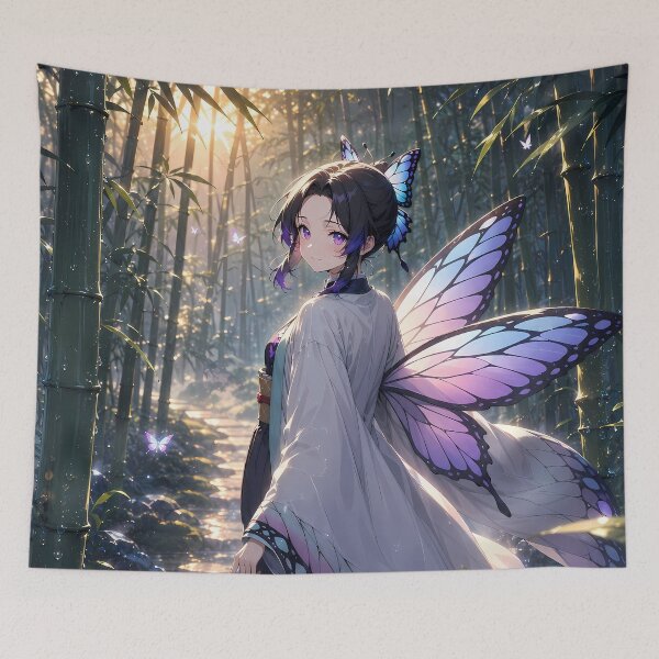 Item preview, Shinobu Kocho Demon Slayer Sunlit Bamboo Path designed and sold by Dashsopaner.