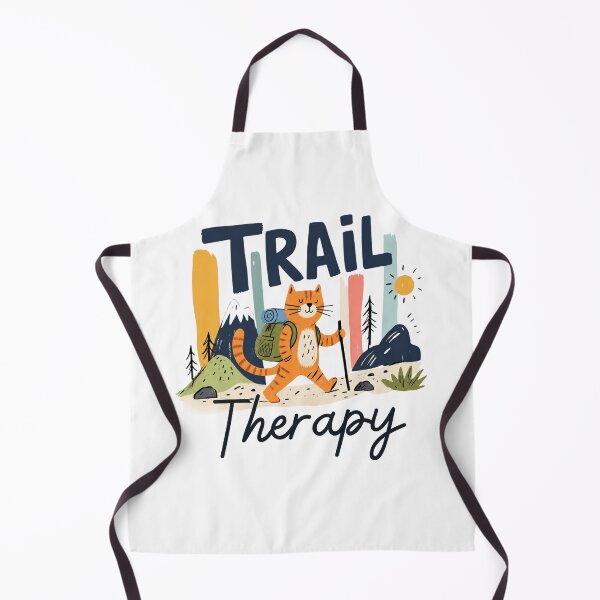 Item preview, Trail Therapy Cat Hiking Shirt | Funny Hiking Cat Retro Outdoor Adventure Design designed and sold by GroveLaneCreative.