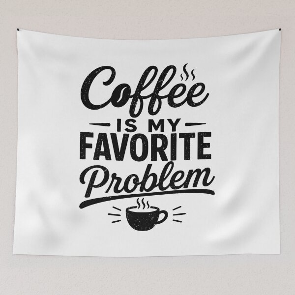 Item preview, Coffee is My Favorite Problem - Vintage Distressed Coffee Lover Quote designed and sold by gunaone-design.