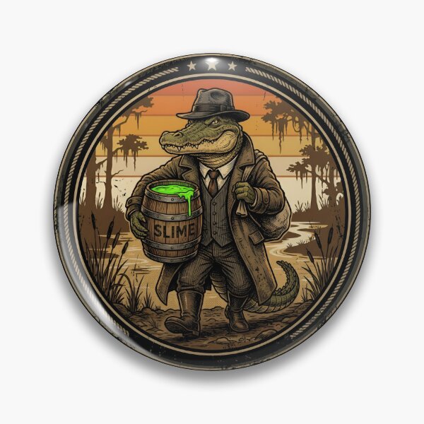 Item preview, Retro Bootlegger Alligator Vintage Badge designed and sold by DuckOddity.