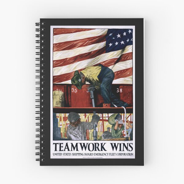 Item preview, WWI Teamwork Wins Propaganda Poster Print  designed and sold by Vintage Poster Supply.
