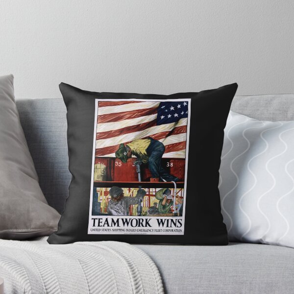 Item preview, WWI Teamwork Wins Propaganda Poster Print  designed and sold by Vintage Poster Supply.