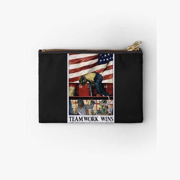 Item preview, WWI Teamwork Wins Propaganda Poster Print designed and sold by Vintage Poster Supply.