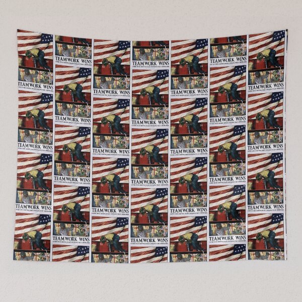 Item preview, WWI Teamwork Wins Propaganda Poster Print designed and sold by Vintage Poster Supply.