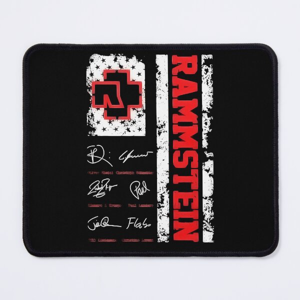 Item preview, Rammstein Autographed Poster with US Flag designed and sold by GoldRoad.