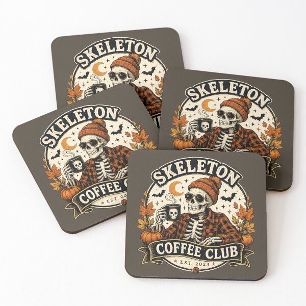 Item preview, Skeleton Coffee Club | Funny Autumn Coffee Halloween designed and sold by mocci10.
