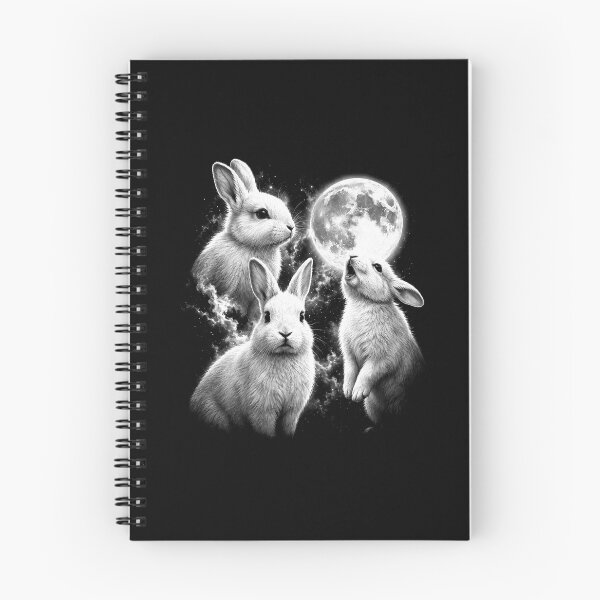 Item preview, Bunny Howling to the Full Moon Vintage Silly Rabbit Easter Bunny Dark Gothic designed and sold by gunaone-design.