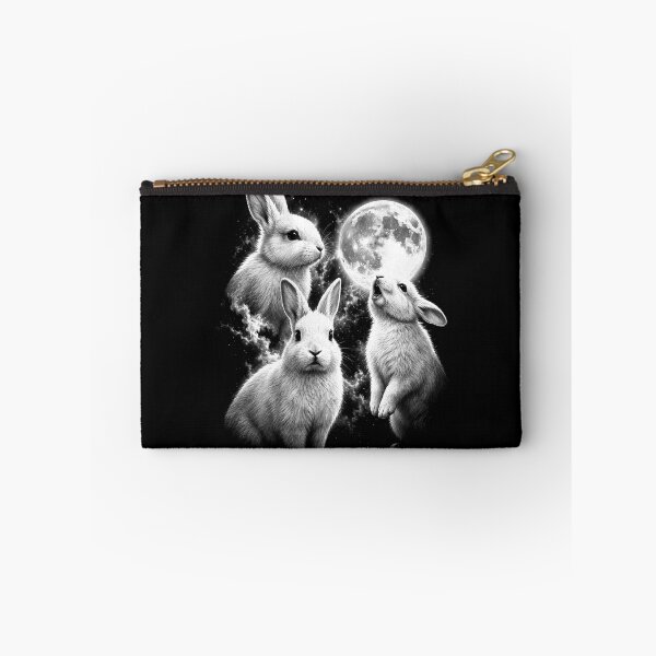 Item preview, Bunny Howling to the Full Moon Vintage Silly Rabbit Easter Bunny Dark Gothic designed and sold by gunaone-design.