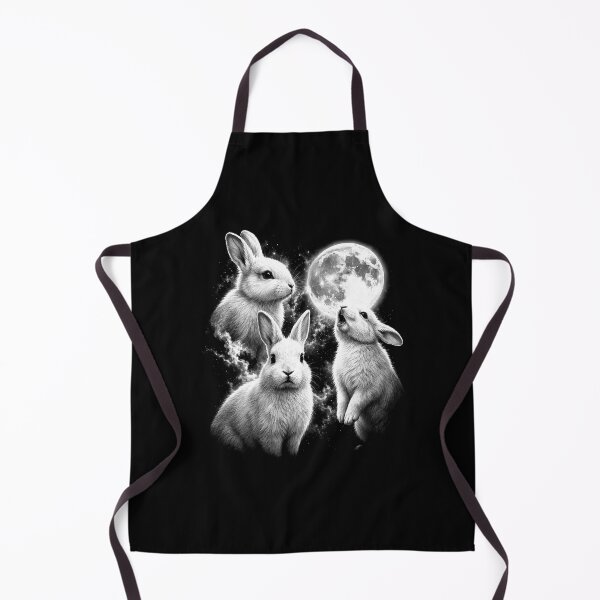 Item preview, Bunny Howling to the Full Moon Vintage Silly Rabbit Easter Bunny Dark Gothic designed and sold by gunaone-design.