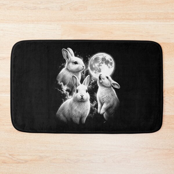 Item preview, Bunny Howling to the Full Moon Vintage Silly Rabbit Easter Bunny Dark Gothic designed and sold by gunaone-design.