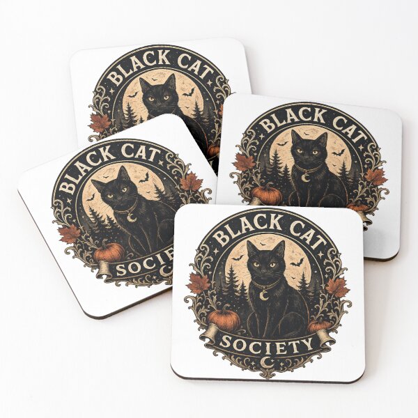Item preview, Black Cat Society | Gothic Halloween Cat Design designed and sold by mocci10.
