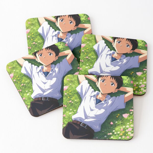 Item preview, Shinji Ikari Neon Genesis Evangelion Peaceful Flower Meadow designed and sold by Dashsopaner.