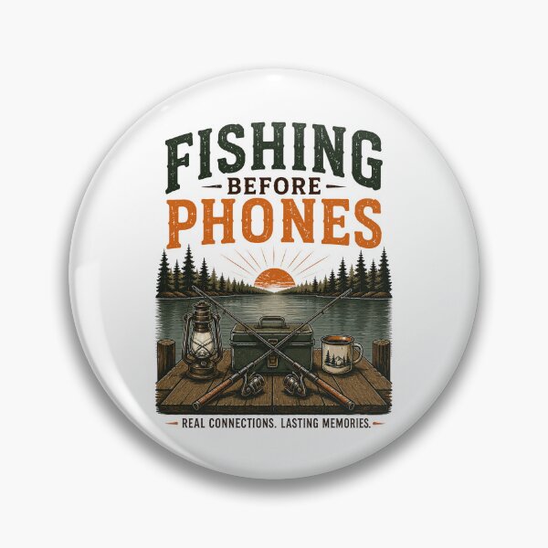 Item preview, Fishing Before Phones Vintage Angler Camping Dock designed and sold by Colorful Designs.
