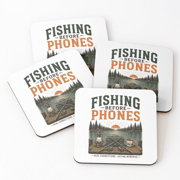 Item preview, Fishing Before Phones Vintage Angler Camping Dock designed and sold by Colorful Designs.