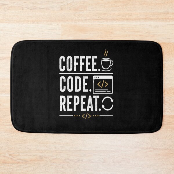 Item preview, Coffee. Code. Repeat. | Minimalist Programmer Typography T-Shirt | Developer Gift designed and sold by v6ziix.