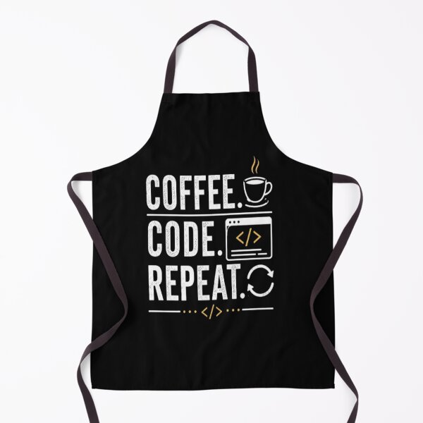 Artikelvorschau, Kaffee. Programmieren. Wiederholen. | Minimalistisches Programmierer-T-Shirt mit Typografie | Geschenk für Entwickler entworfen und verkauft von v6ziix.