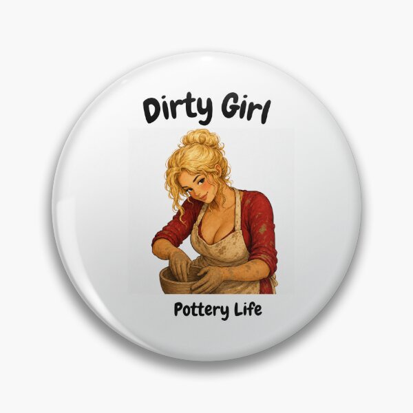 Item preview, Blonde Dirty Girl Making Pottery  designed and sold by SamanthaLPottery.