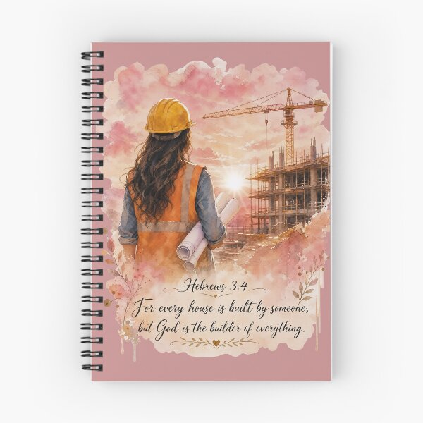 Item preview, Women in contruction - Hebrews 3:4 God is the Builder Watercolor Art designed and sold by BelievingCreate.