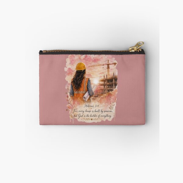Item preview, Women in contruction - Hebrews 3:4 God is the Builder Watercolor Art designed and sold by BelievingCreate.