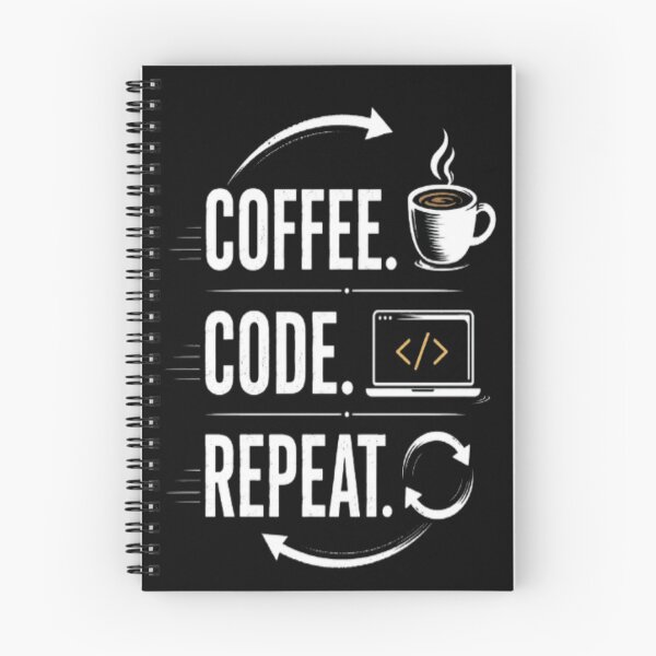 Item preview, Coffee. Code. Repeat. Minimalist Programmer Typography T-Shirt Developer Gift designed and sold by v6ziix.