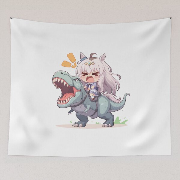 Item preview, Biwa Hayahide Uma Musume Chibi Dinosaur Racing Adventure designed and sold by Dashsopaner.
