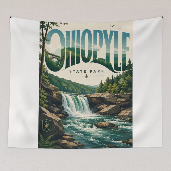 Item preview, Ohiopyle State Park Waterfalls along the Youghiogheny River, Pennsylvania designed and sold by Places On Earth.
