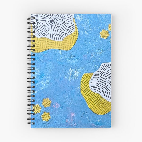 Item preview, Water Lilies - Mixed Media Collage Print designed and sold by SnapStick Travel Stickers.