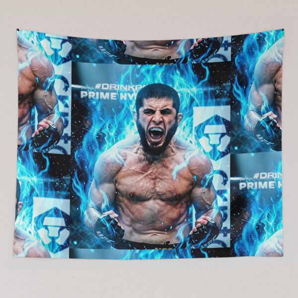 Item preview, Islam Makhachev Super Saiyan Flame Fight  designed and sold by iconiicc.