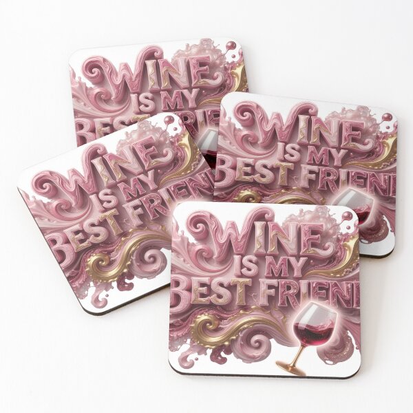 Item preview, Dynamic WINE IS MY BEST FRIEND designed and sold by dazzlemakers.