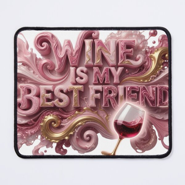Item preview, Dynamic WINE IS MY BEST FRIEND designed and sold by dazzlemakers.
