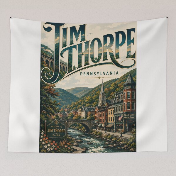 Item preview, Jim Thorpe Historic Downtown and Lehigh Gorge, Pennsylvania designed and sold by Places On Earth.