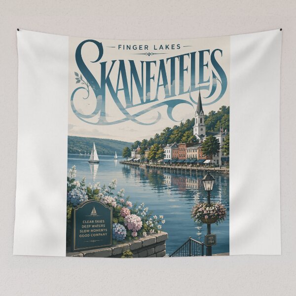 Item preview, Skaneateles Village on Skaneateles Lake in the Finger Lakes, New York designed and sold by Places On Earth.