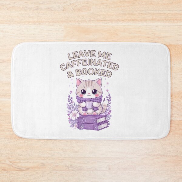 Item preview, Leave Me Caffeinated and Booked Cute Cat Reading Coffee Lover Shirt designed and sold by BellabdO.