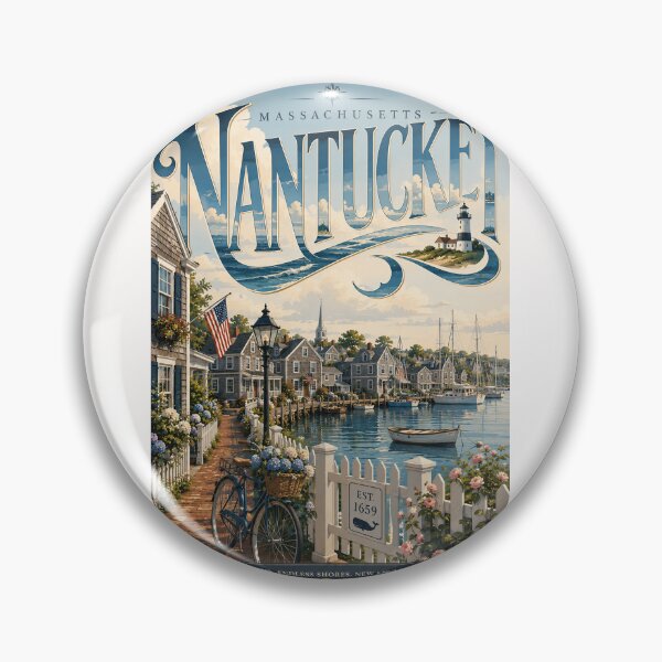 Item preview, Nantucket Island Historic Harbor and New England Coast, Massachusetts designed and sold by Places On Earth.