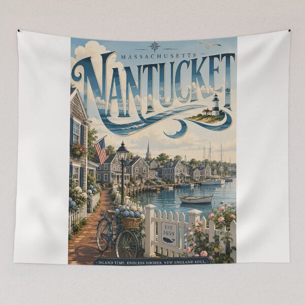Item preview, Nantucket Island Historic Harbor and New England Coast, Massachusetts designed and sold by Places On Earth.