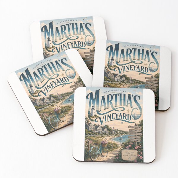 Item preview, Martha's Vineyard Coastal Villages and Lighthouse, Massachusetts designed and sold by Places On Earth.