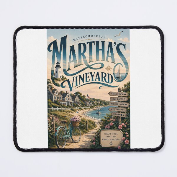 Item preview, Martha's Vineyard Coastal Villages and Lighthouse, Massachusetts designed and sold by Places On Earth.