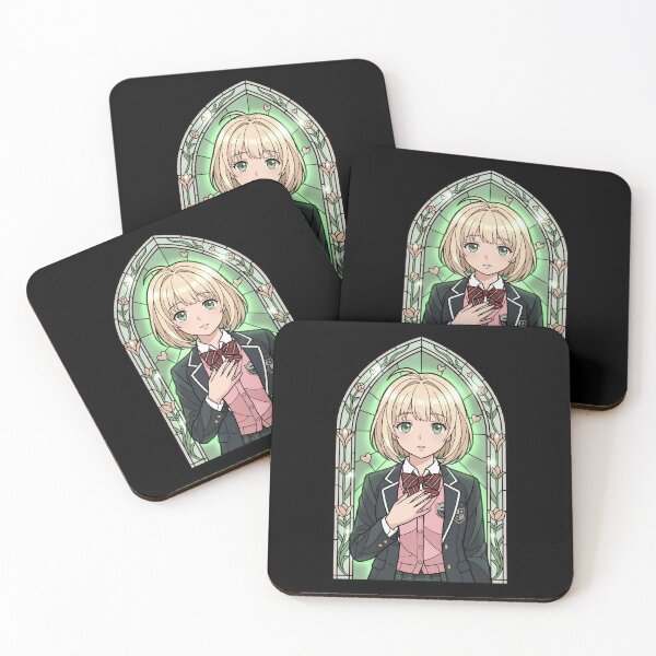 Item preview, Shiemi Moriyama Blue Exorcist Heart Floral Stained Glass Portrait designed and sold by mildaclairmo.