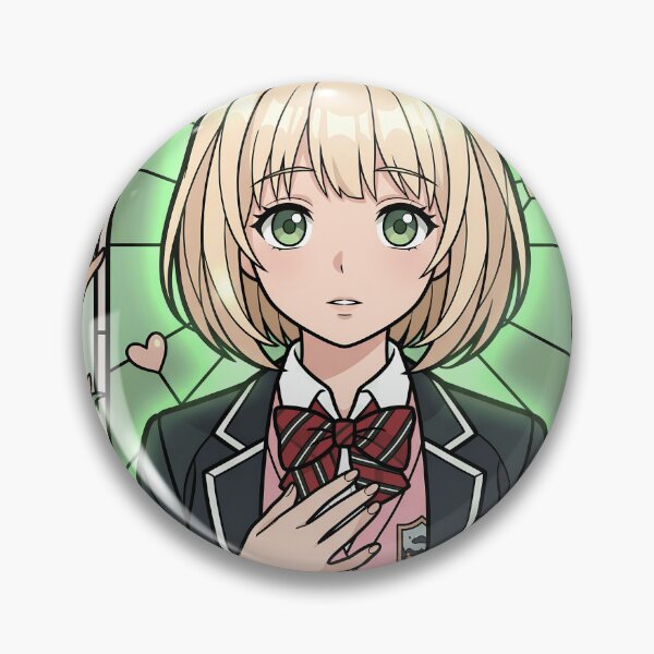 Item preview, Shiemi Moriyama Blue Exorcist Heart Floral Stained Glass Portrait designed and sold by mildaclairmo.