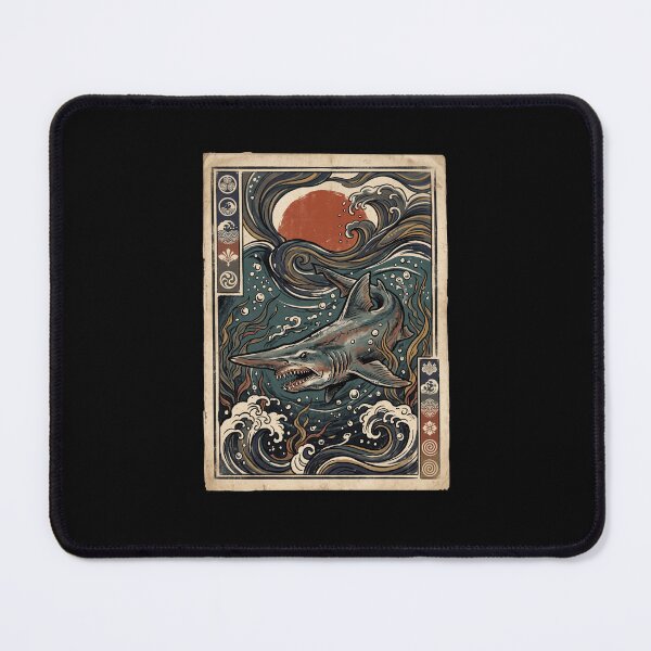Item preview, Japanese Ukiyo-e Shark Ocean Waves Art Design designed and sold by snowry.