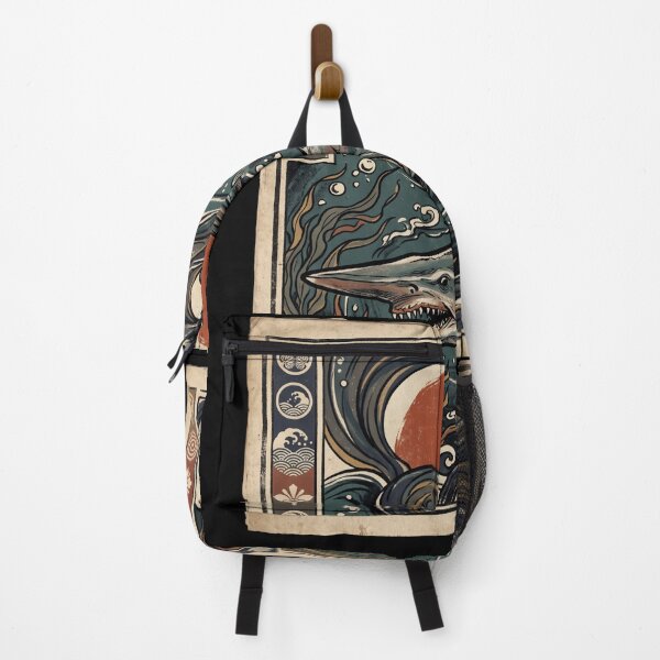 Item preview, Japanese Ukiyo-e Shark Ocean Waves Art Design designed and sold by snowry.