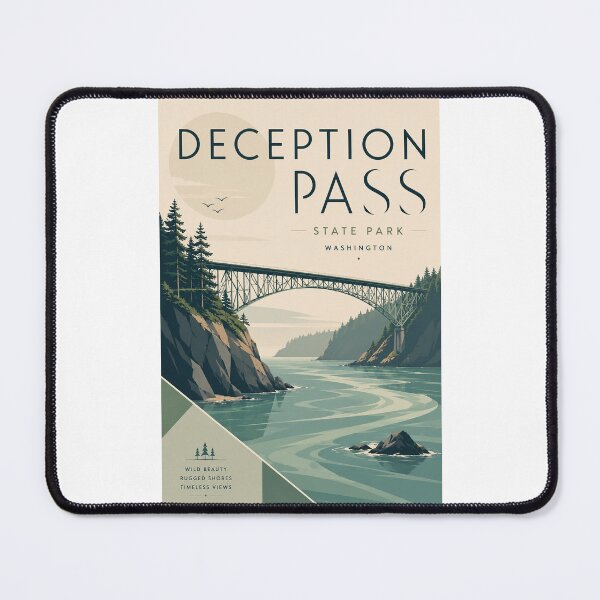 Item preview, Deception Pass Bridge and Deception Pass State Park, Washington designed and sold by Places On Earth.