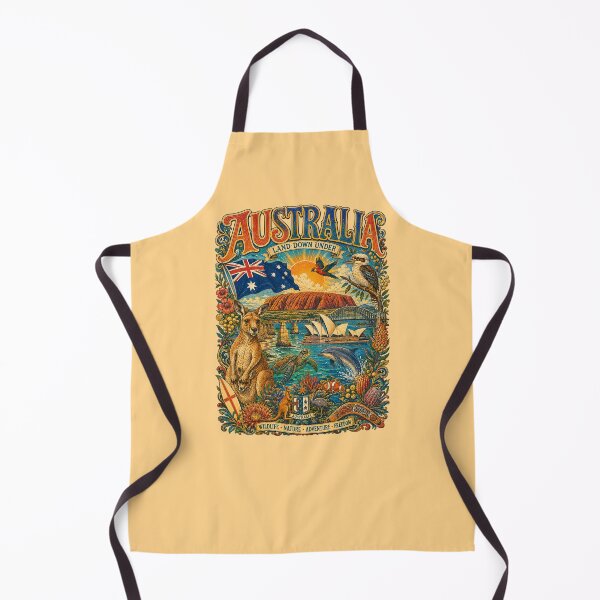 Item preview, Australia Land Down Under Vintage Travel Poster designed and sold by Skyrocketz.