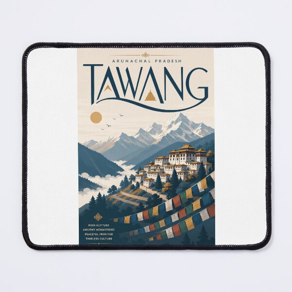 Item preview, Tawang Monastery beneath the Eastern Himalayas in Arunachal Pradesh, India designed and sold by Places On Earth.