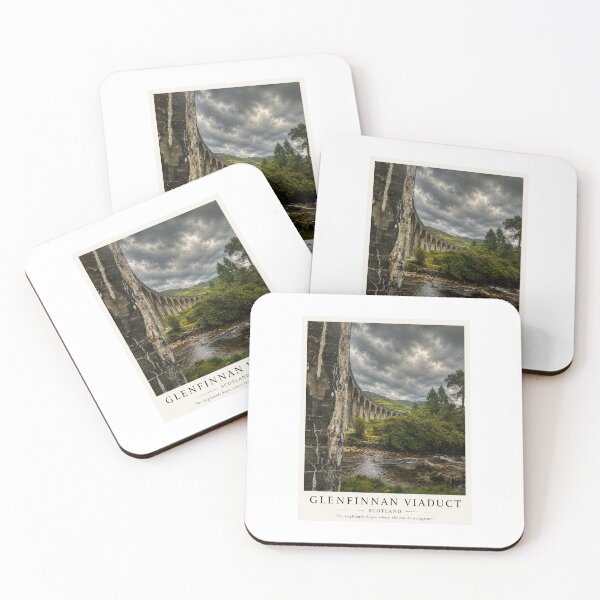 Item preview, Glenfinnan Viaduct Scotland Travel Poster | Scottish Highlands Landscape Wall Art designed and sold by Wandered North.