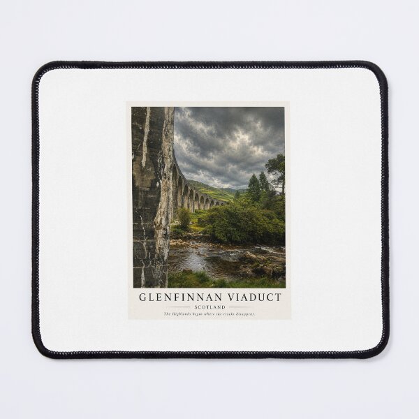 Item preview, Glenfinnan Viaduct Scotland Travel Poster | Scottish Highlands Landscape Wall Art designed and sold by Wandered North.