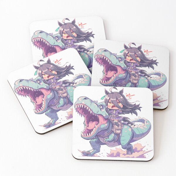 Item preview, Manhattan Cafe Uma Musume Spooky Chibi Dinosaur Escape designed and sold by Dashsopaner.