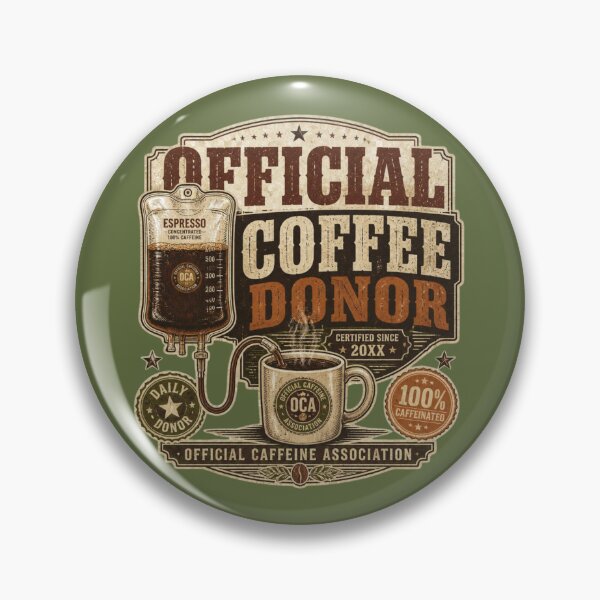 Item preview, Official Coffee Donor Vintage Graphic Tee | Funny Coffee Lover Shirt | Espresso Caffeine Addict Gift | Retro Coffee Club Design designed and sold by piketo.