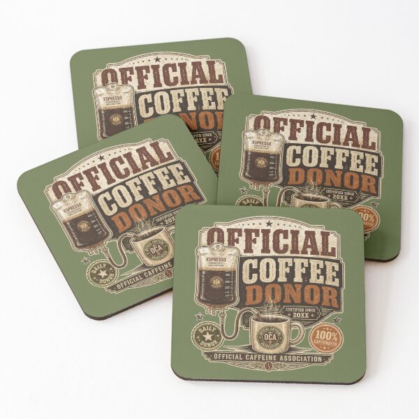 Item preview, Official Coffee Donor Vintage Graphic Tee | Funny Coffee Lover Shirt | Espresso Caffeine Addict Gift | Retro Coffee Club Design designed and sold by piketo.
